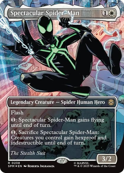 Spectacular Spider-Man (0238) (Borderless) (Textured Foil), Marvel's Spider-Man 238