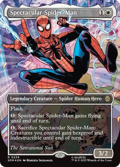 Spectacular Spider-Man (0239) (Borderless) (Textured Foil), Marvel's Spider-Man 239