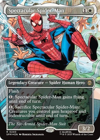 Spectacular Spider-Man (0240) (Borderless) (Textured Foil), Marvel's Spider-Man 240