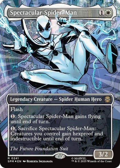 Spectacular Spider-Man (0241) (Borderless) (Textured Foil), Marvel's Spider-Man 241