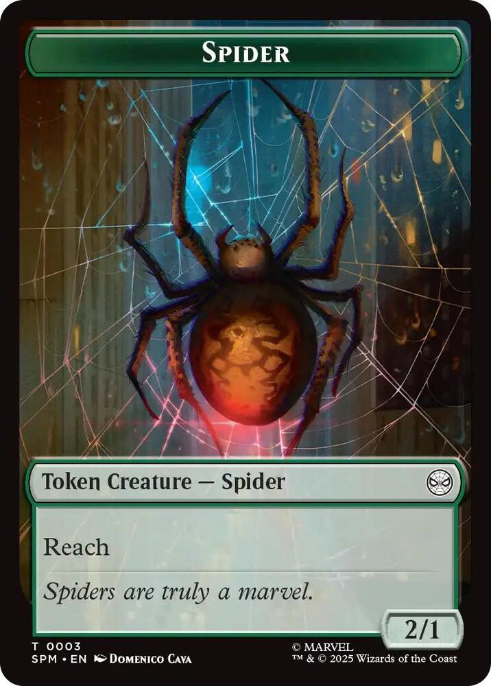 Spider // Illusion Villain Double-Sided Token, Marvel's Spider-Man 3 // 2