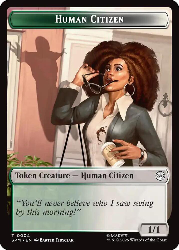 Human Citizen // Treasure Double-Sided Token, Marvel's Spider-Man 4 // 7