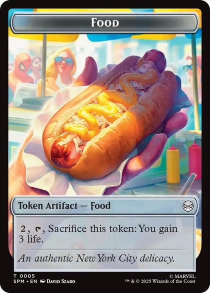Food // Robot Double-Sided Token, Marvel's Spider-Man 5 // 6