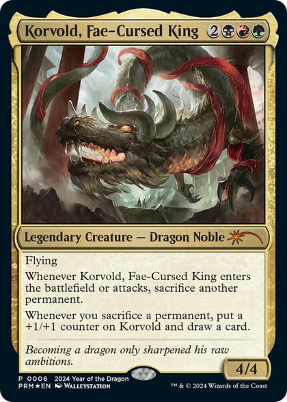 Korvold, Fae-Cursed King (Year of the Dragon 2024), Standard Showdown Promos 6
