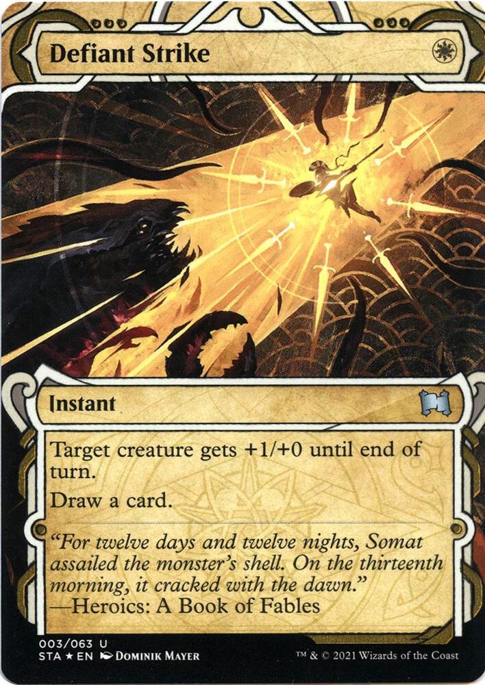 Defiant Strike (Foil Etched), Strixhaven: Mystical Archive 3