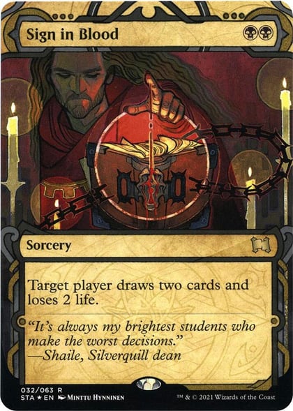 Sign in Blood (Foil Etched), Strixhaven: Mystical Archive 32