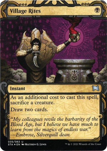 Village Rites (Foil Etched), Strixhaven: Mystical Archive 35