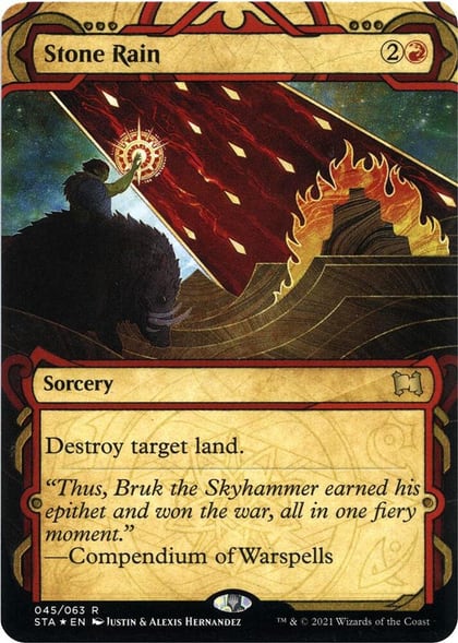 Stone Rain (Foil Etched), Strixhaven: Mystical Archive 45