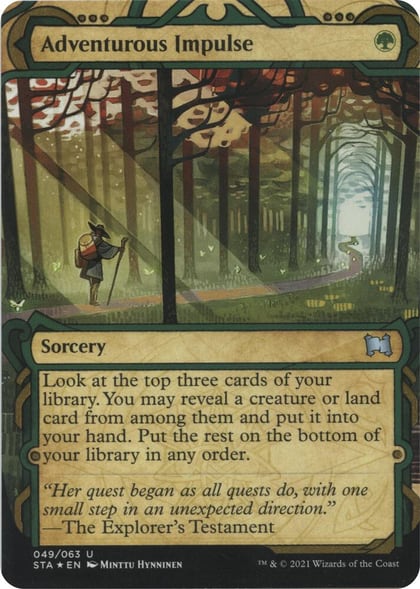 Adventurous Impulse (Foil Etched), Strixhaven: Mystical Archive 49
