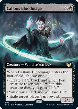 Callous Bloodmage (Extended Art), Strixhaven: School of Mages 302