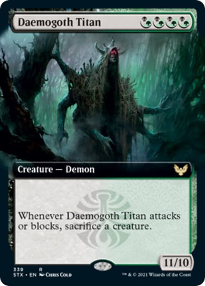 Daemogoth Titan (Extended Art), Strixhaven: School of Mages 339