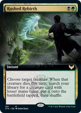 Rushed Rebirth (Extended Art), Strixhaven: School of Mages 351