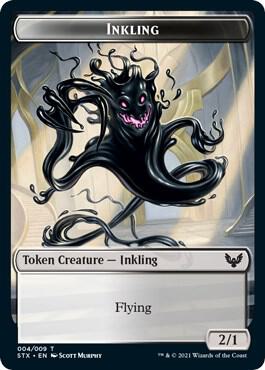 Inkling (4) // Treasure (7) Double-sided Token, Strixhaven: School of Mages 4 // 7