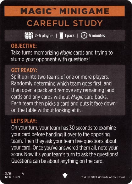 Magic Minigame: Careful Study, Strixhaven: School of Mages 4