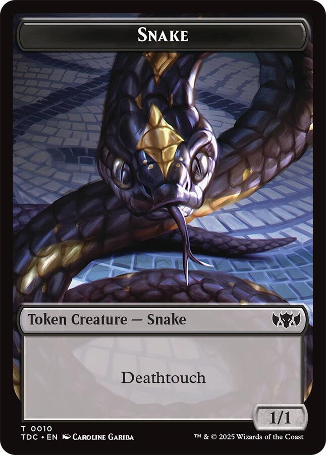 Snake // Myr Double-Sided Token, Commander: Tarkir: Dragonstorm 10 // 30