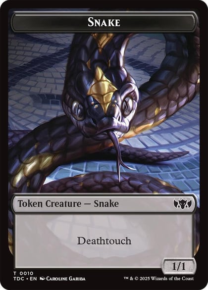 Snake // Myr Double-Sided Token, Commander: Tarkir: Dragonstorm 10 // 30