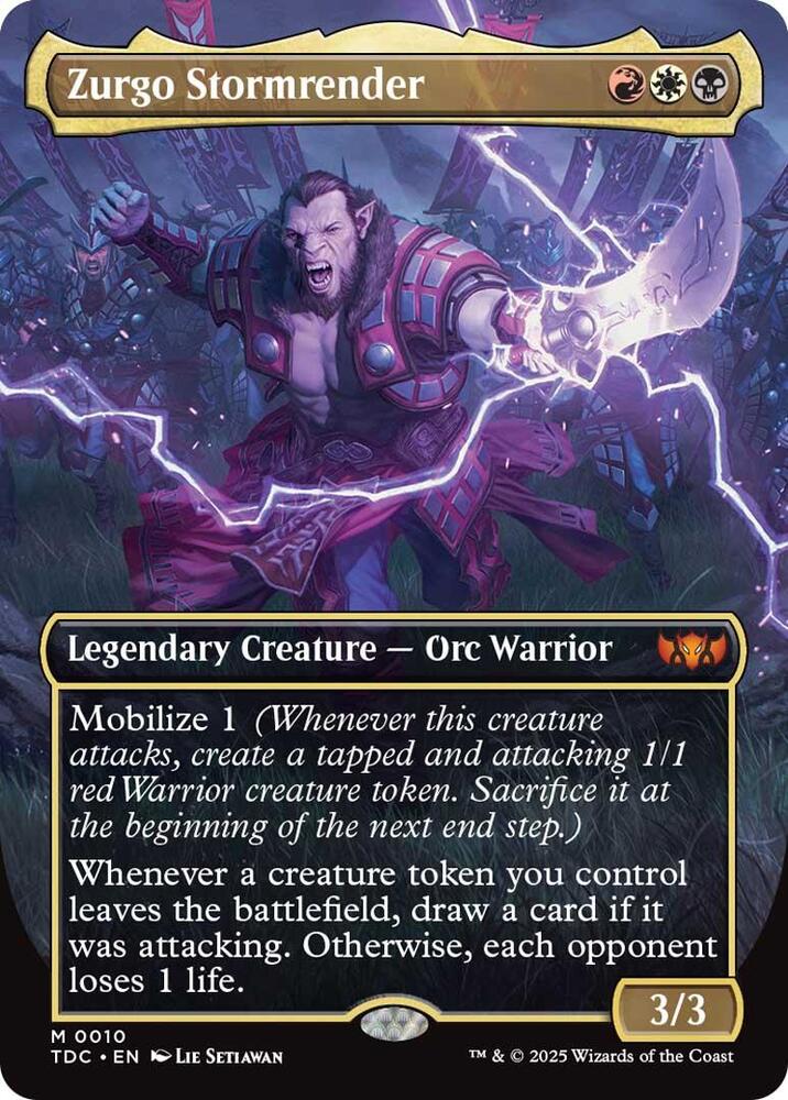Zurgo Stormrender (Borderless), Commander: Tarkir: Dragonstorm 10