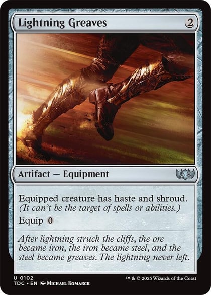 Lightning Greaves, Commander: Tarkir: Dragonstorm 102