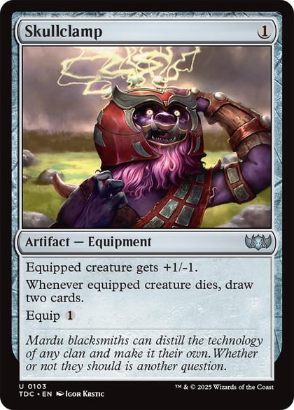 Skullclamp, Commander: Tarkir: Dragonstorm 103