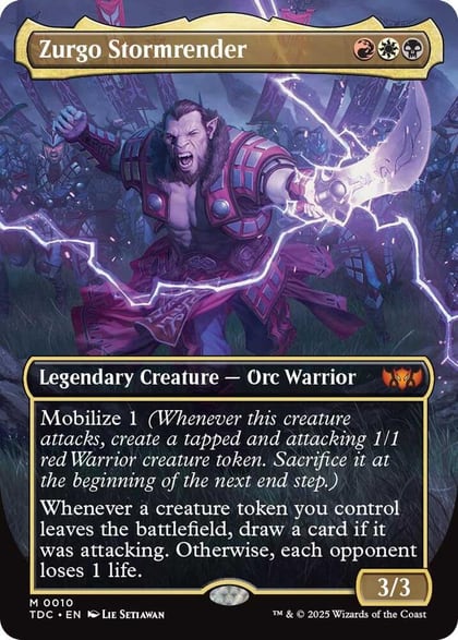 Zurgo Stormrender (Borderless), Commander: Tarkir: Dragonstorm 10