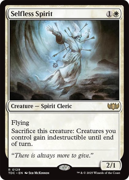 Selfless Spirit, Commander: Tarkir: Dragonstorm 129