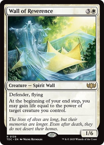 Wall of Reverence, Commander: Tarkir: Dragonstorm 139