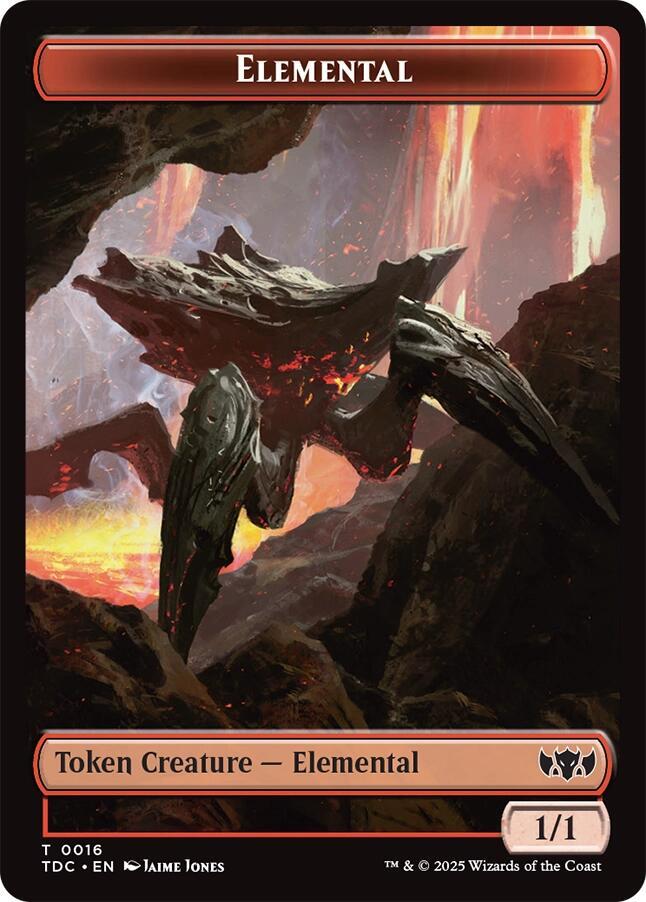 Elemental (0016) // Gold Double-Sided Token, Commander: Tarkir: Dragonstorm 16 // 29