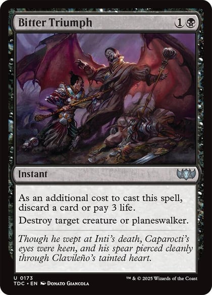 Bitter Triumph, Commander: Tarkir: Dragonstorm 173
