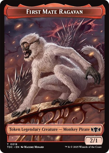 First Mate Ragavan // Treasure Double-Sided Token, Commander: Tarkir: Dragonstorm 18 // 16