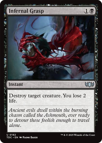 Infernal Grasp, Commander: Tarkir: Dragonstorm 182