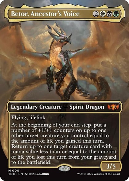 Betor, Ancestor's Voice (Borderless), Commander: Tarkir: Dragonstorm 1