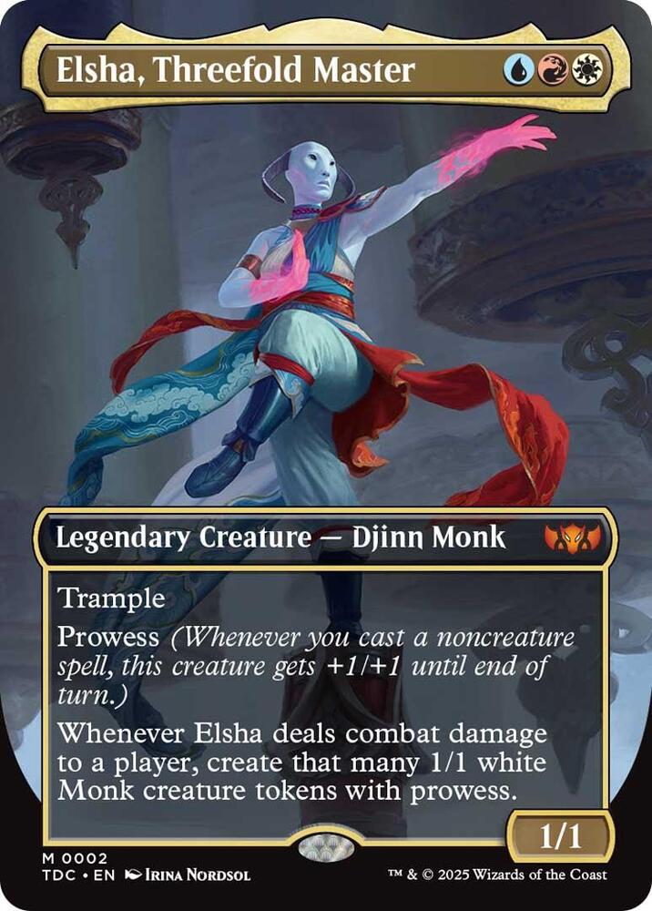 Elsha, Threefold Master (Borderless), Commander: Tarkir: Dragonstorm 2