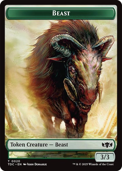 Beast // Treasure Double-Sided Token, Commander: Tarkir: Dragonstorm 20 // 16