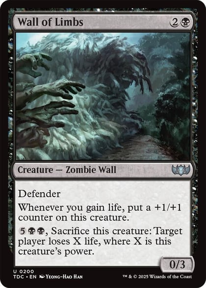 Wall of Limbs, Commander: Tarkir: Dragonstorm 200