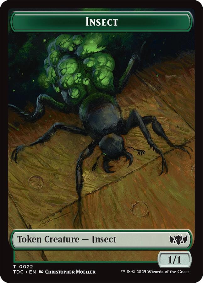 Insect (0022) // Zombie Druid Double-Sided Token, Commander: Tarkir: Dragonstorm 22 // 10