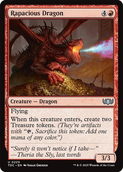 Rapacious Dragon, Commander: Tarkir: Dragonstorm 229