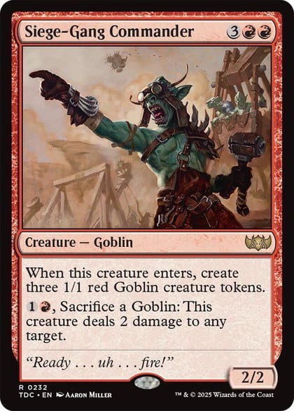 Siege-Gang Commander, Commander: Tarkir: Dragonstorm 232