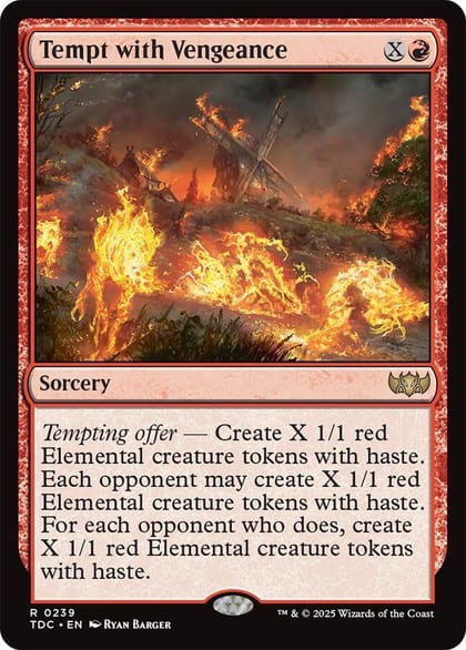 Tempt with Vengeance, Commander: Tarkir: Dragonstorm 239