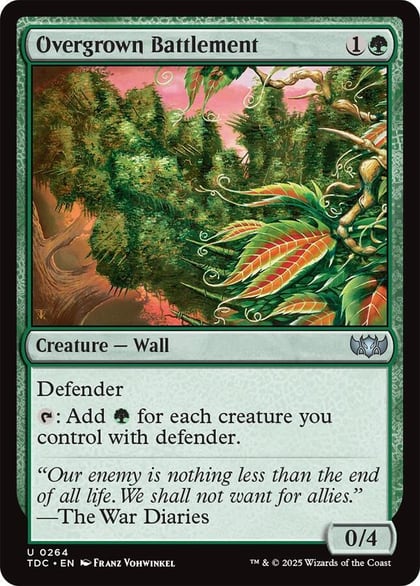 Overgrown Battlement, Commander: Tarkir: Dragonstorm 264