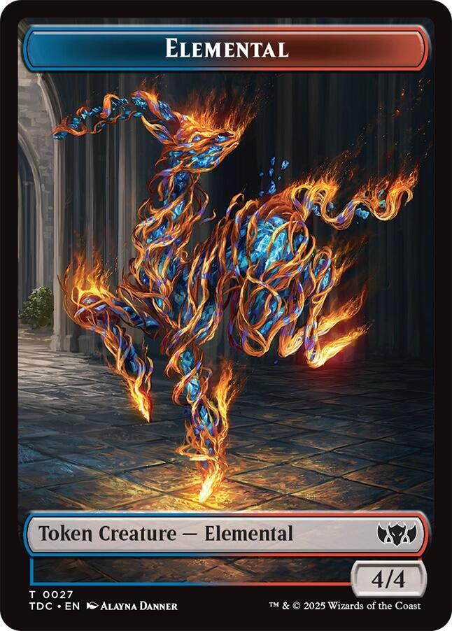 Elemental (0027) // Monk Double-Sided Token, Commander: Tarkir: Dragonstorm 27 // 3