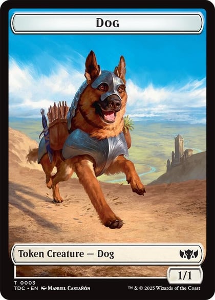 Dog // Goblin Double-Sided Token, Commander: Tarkir: Dragonstorm 3 // 12