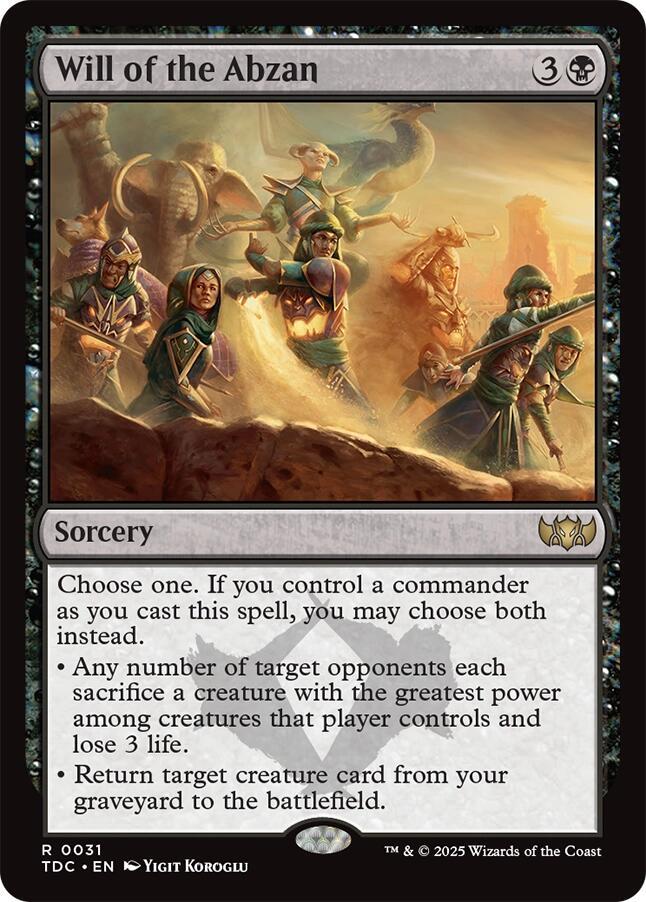 Will of the Abzan, Commander: Tarkir: Dragonstorm 31