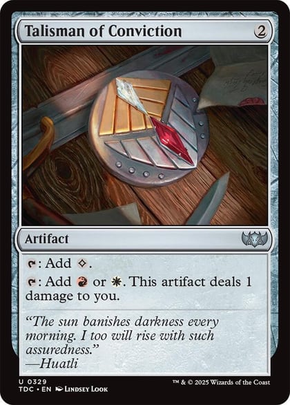 Talisman of Conviction, Commander: Tarkir: Dragonstorm 329