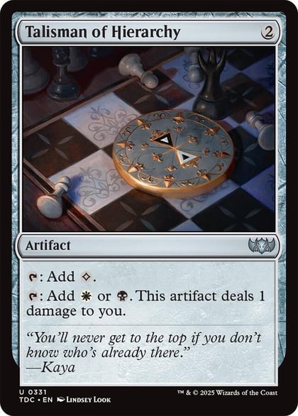 Talisman of Hierarchy, Commander: Tarkir: Dragonstorm 331