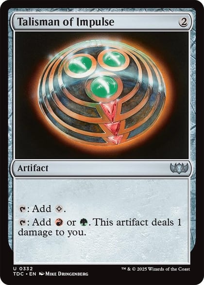 Talisman of Impulse, Commander: Tarkir: Dragonstorm 332