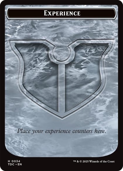 Experience // Treasure Double-Sided Token, Commander: Tarkir: Dragonstorm 34 // 16