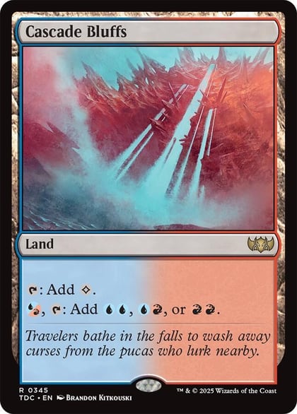 Cascade Bluffs, Commander: Tarkir: Dragonstorm 345
