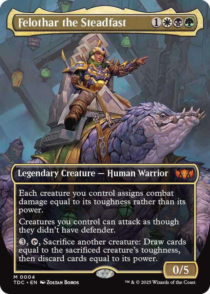 Felothar the Steadfast (Borderless), Commander: Tarkir: Dragonstorm 4