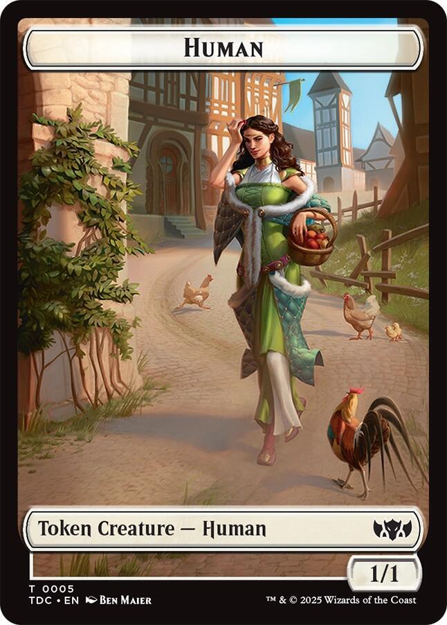 Human // Rat Double-Sided Token, Commander: Tarkir: Dragonstorm 5 // 9