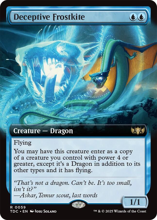 Deceptive Frostkite (Extended Art), Commander: Tarkir: Dragonstorm 59